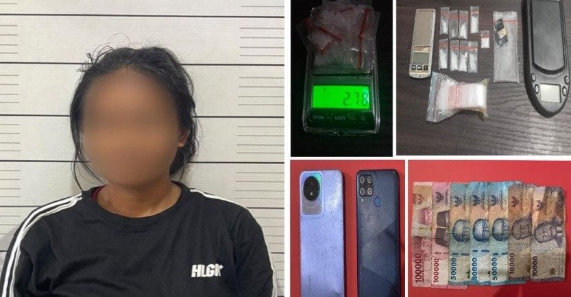 Seorang perempuan di amankan polres lahat